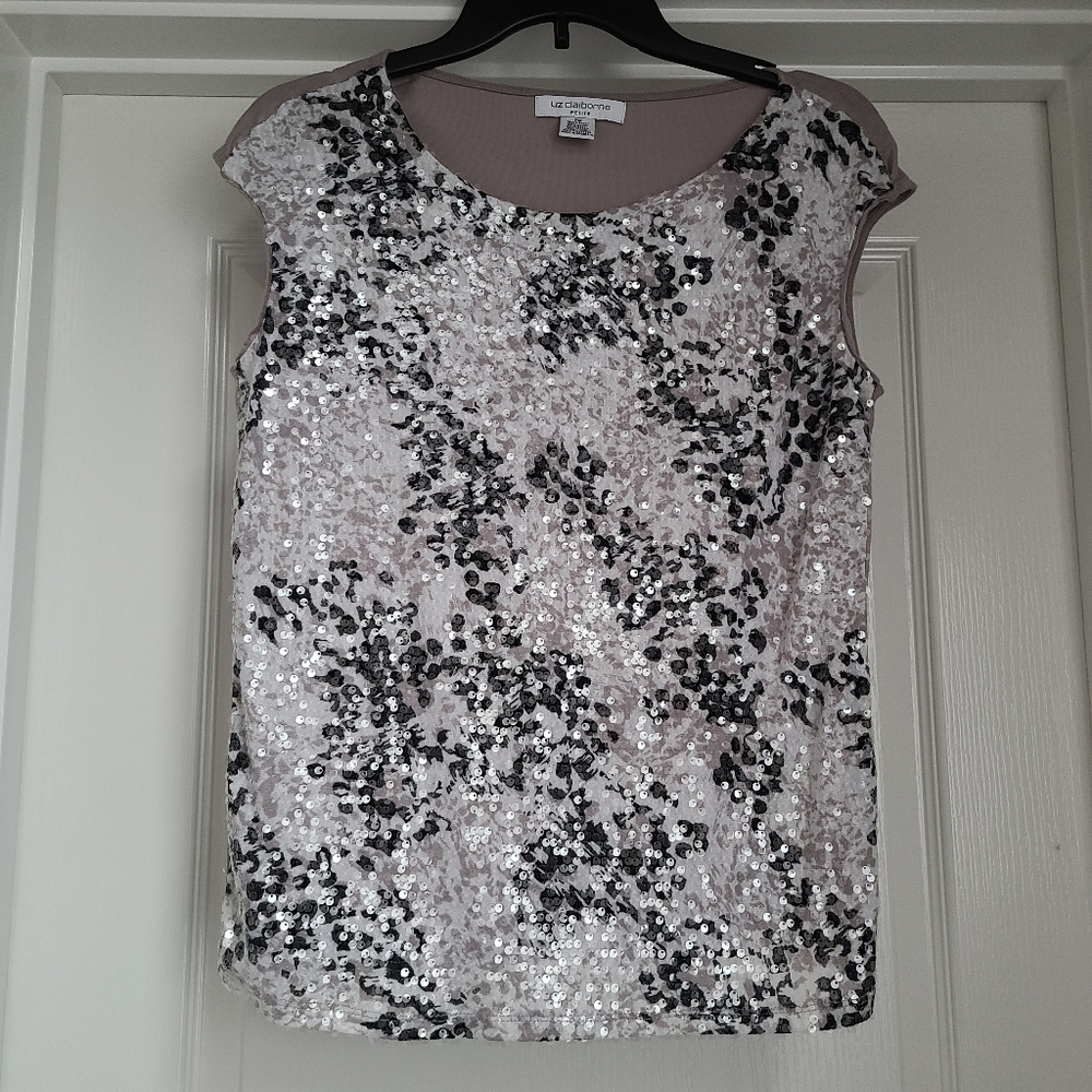Liz Claiborne Sparkly Sequin Top.